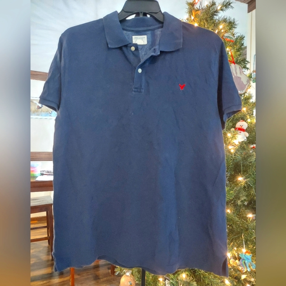 American Eagle Navy Polo, sz XL